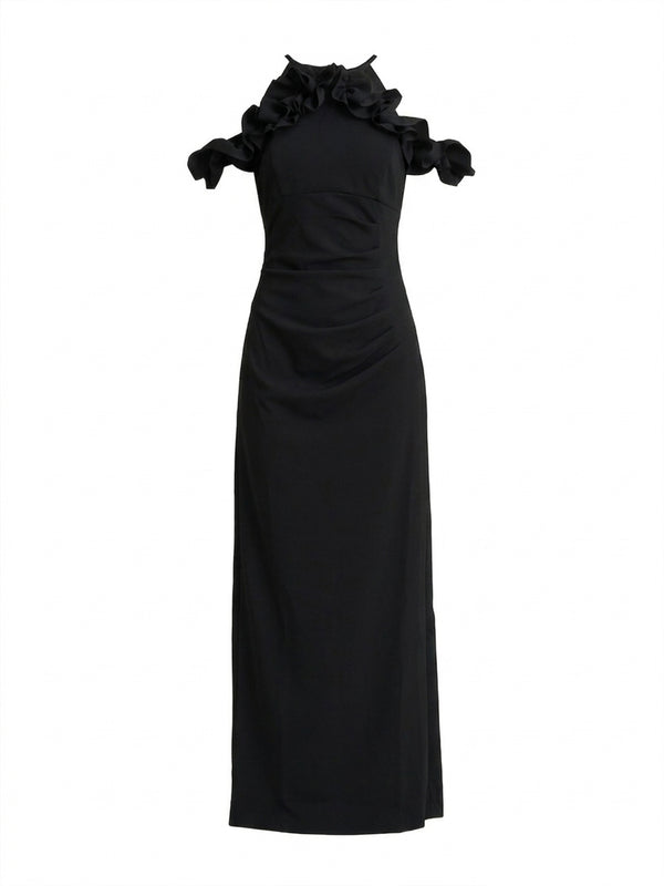 Toni Ruffle Off Shoulder Maxi Dress