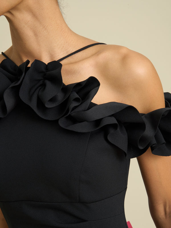 Toni Ruffle Off Shoulder Maxi Dress