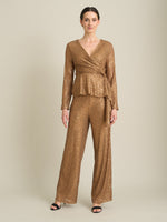 Pixie Sequin Blouse with Faux wrap Front