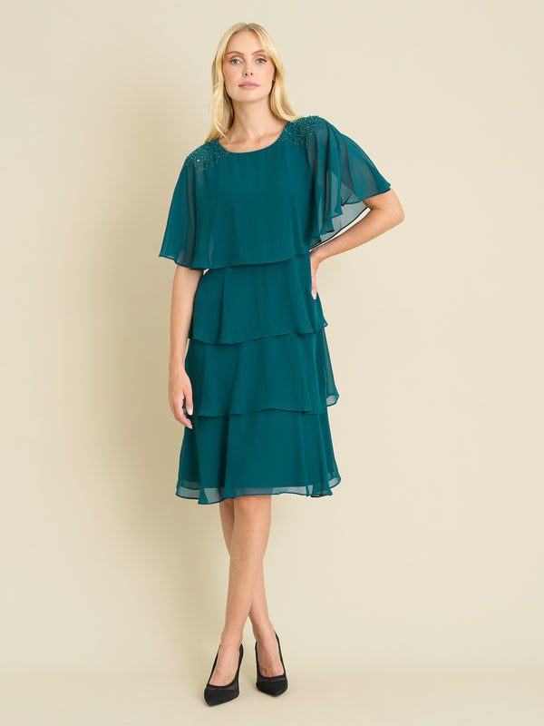Sarabeth Tiered Chiffon Dress