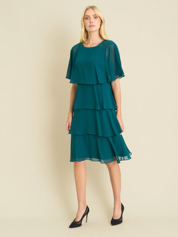 Sarabeth Tiered Chiffon Dress