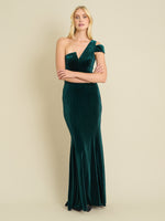 Ruthie Velvet One Shoulder Maxi Dress