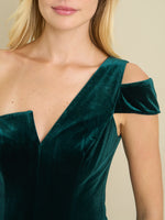Ruthie Velvet One Shoulder Maxi Dress