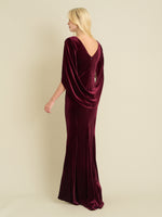 Shakira Velvet Maxi Dress With Back Piece