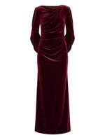 Shakira Velvet Maxi Dress With Back Piece