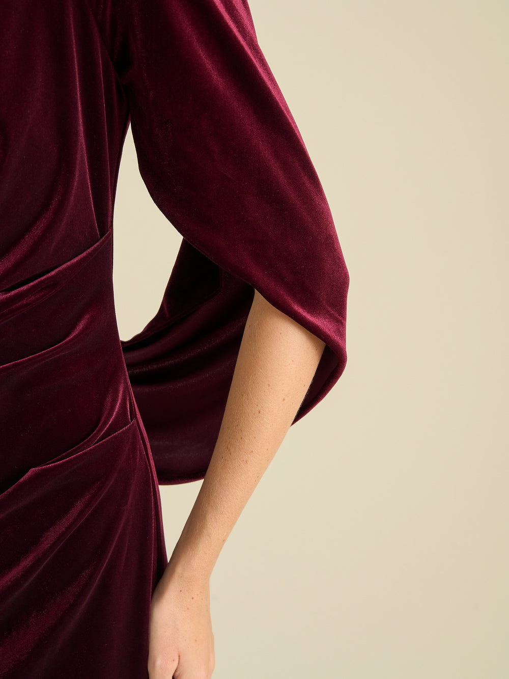Shakira Velvet Maxi Dress With Back Piece