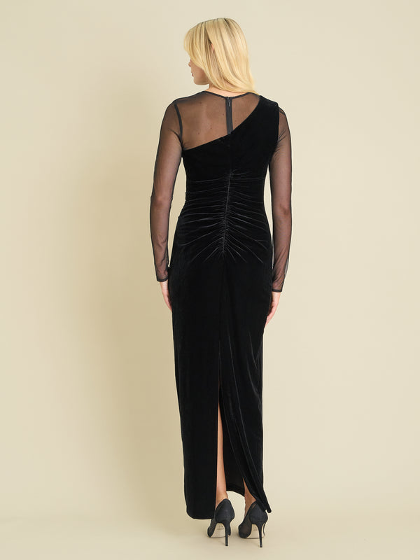 Rhonda Velvet Mesh Maxi Dress