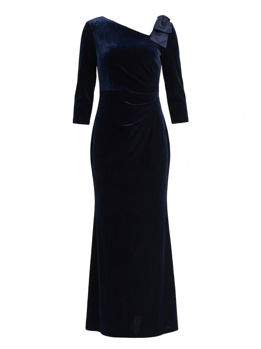 Trudie Velvet Ruched Maxi Dress