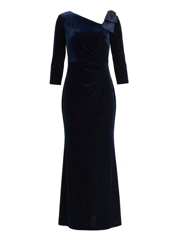 Trudie Velvet Ruched Maxi Dress