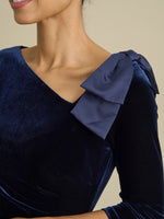 Trudie Velvet Ruched Maxi Dress