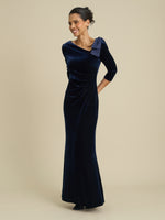 Trudie Velvet Ruched Maxi Dress