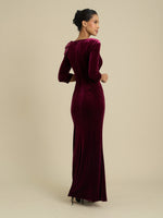 Trudie Velvet Ruched Maxi Dress