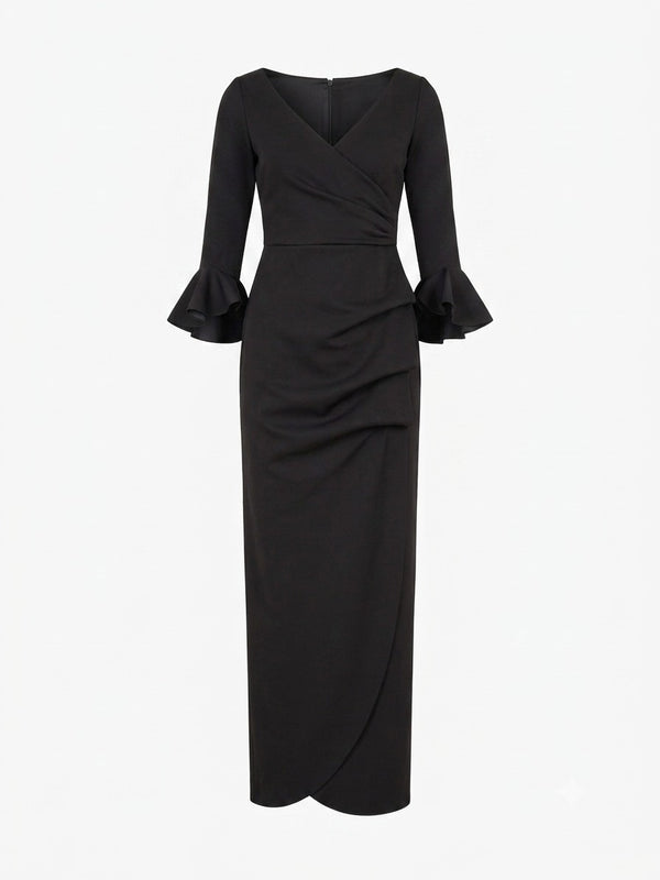Uma Maxi Dress With Fluted Sleeves