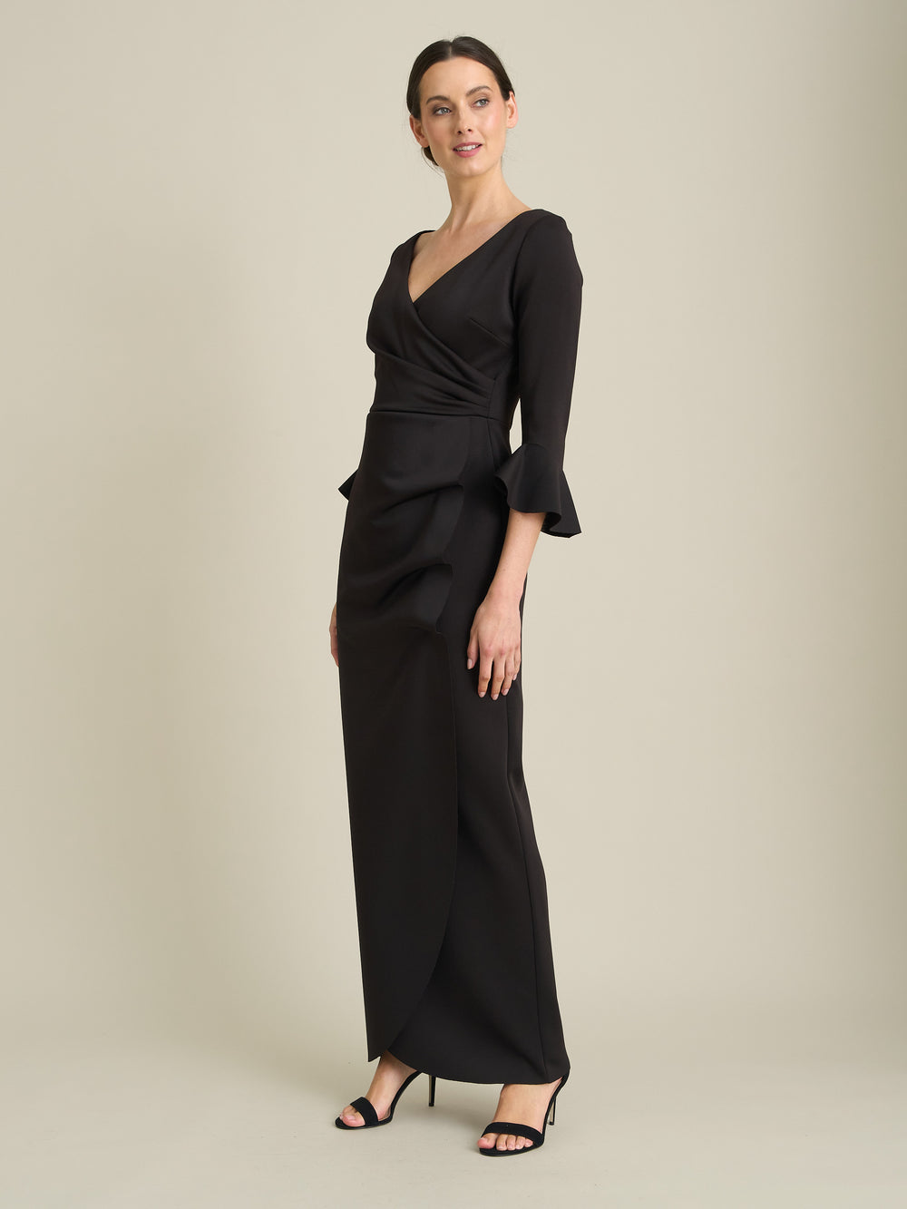 Uma Maxi Dress With Fluted Sleeves