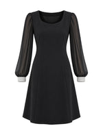 Trisha Dress With Sheer Baloon Sleeves