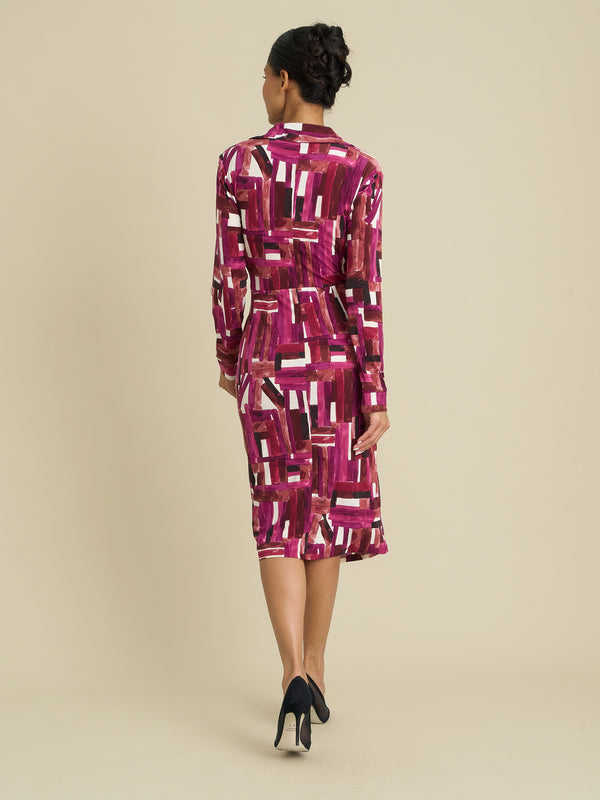 Abbey Wrap Side Tie Midi Dress
