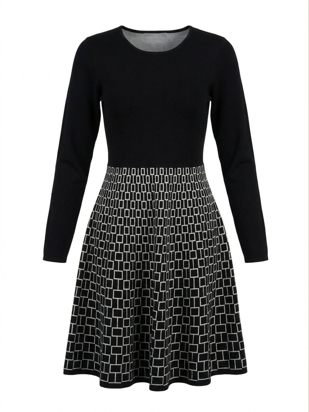 Aidee Geometric Print Knit Dress