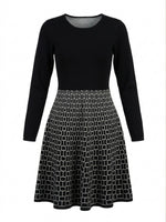 Aidee Geometric Print Knit Dress