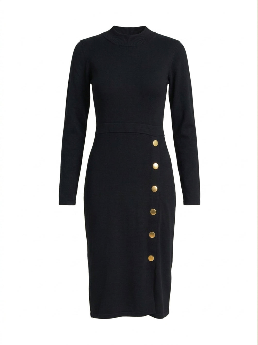 Albany Black Knit Midi Dress