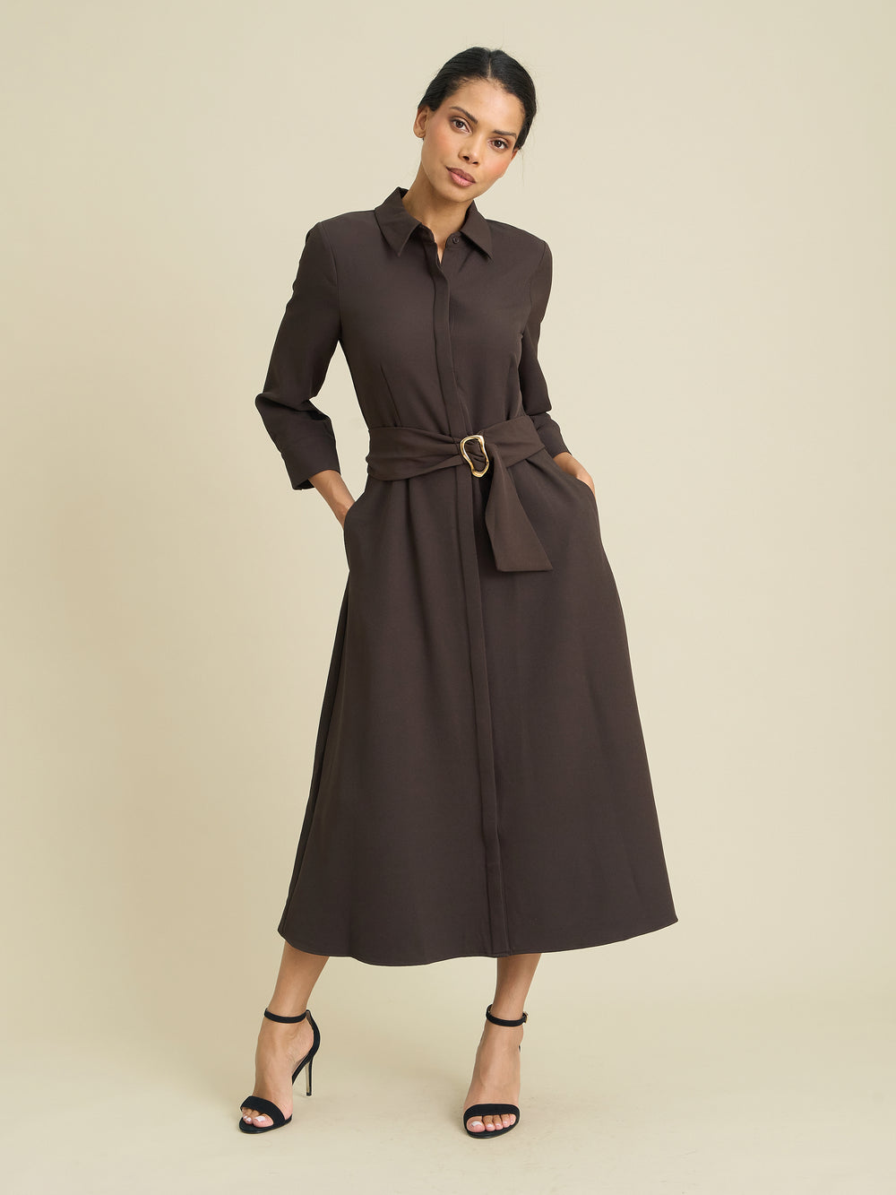 Anabelle Belted Shirt Dress
