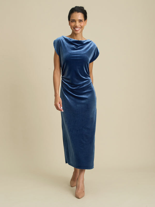 Ariella Velevt Midi Dress
