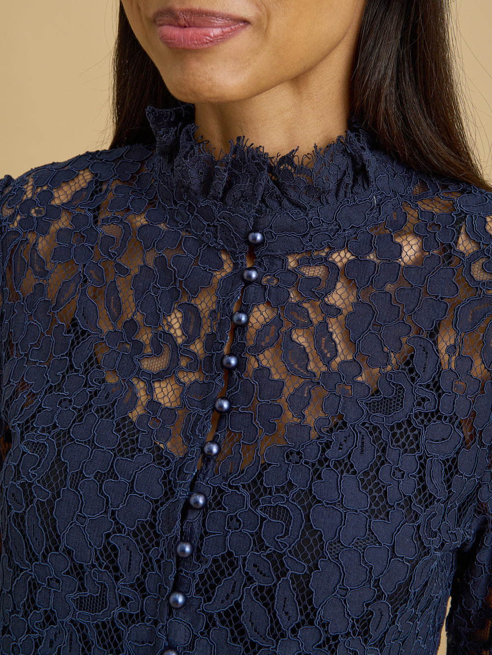 Taya Lace Button Front Shirt
