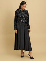 Oda Sequin And Velvet Bolero Jacke