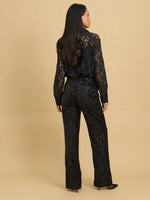 Clarke Sequin Fabric Trousers