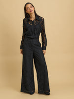 Reta Wide Leg Lace Trousers