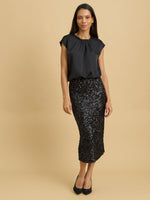 Kisha Sequin Pencil Skirt