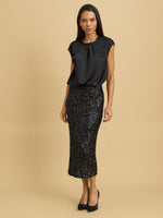 Kisha Sequin Pencil Skirt