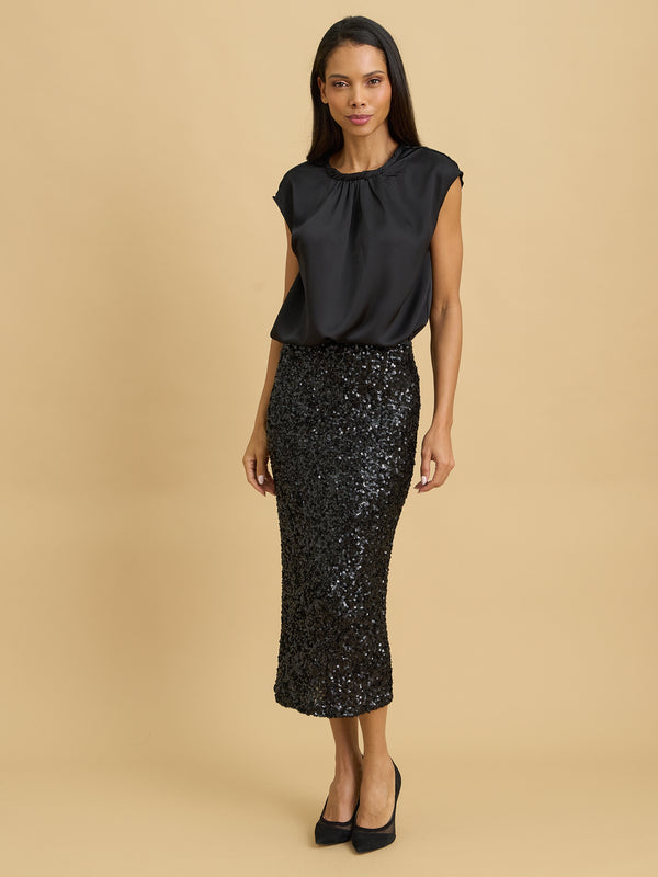Kisha Sequin Pencil Skirt