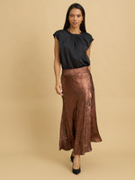 Willa Bashed Metallic Skirt