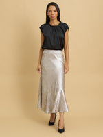 Willa Bashed Metallic Skirt