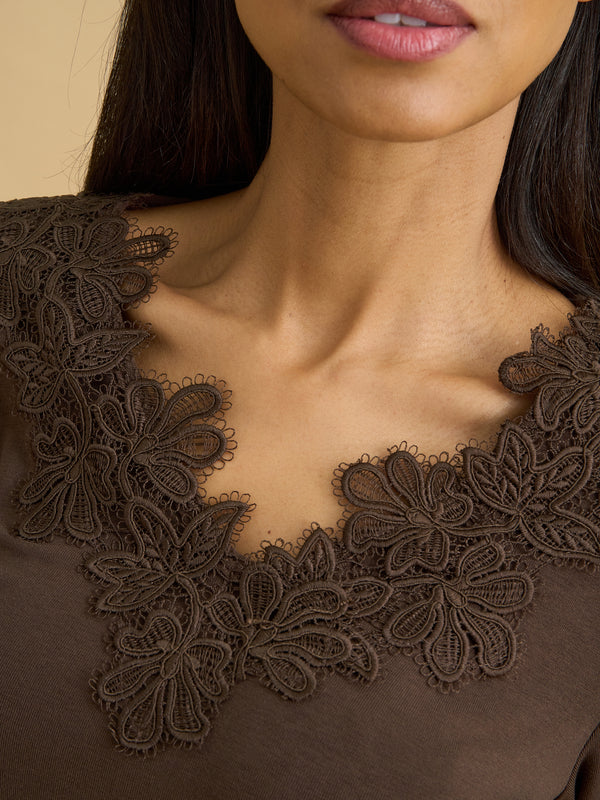 Renee Lace Jersey Top