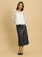 Rixa Long Sleeves Scallop Hem Top