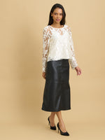 Rixa Long Sleeves Scallop Hem Top