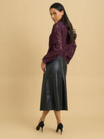 Thais Faux Leather Skirt