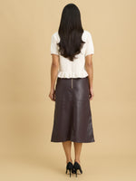 Thais Faux Leather Skirt