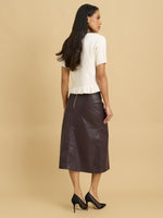 Thais Faux Leather Skirt