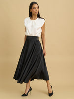 Ona Full Flowing Satin Skirt