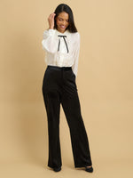 Orianna Shirt With Satin Bow Pin