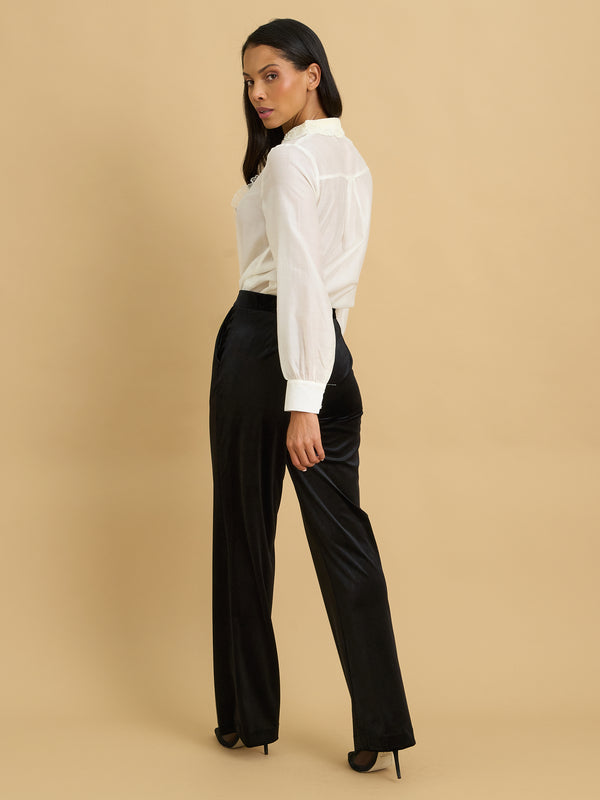Orianna Shirt With Satin Bow Pin
