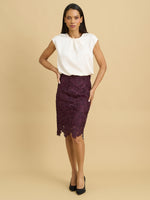 Meryl Lace Knee Skirt