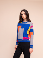 Alison Sheri Stripe Knit W/ Removable Neck 