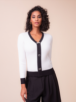 Alison Sheri Statement Button Knit 