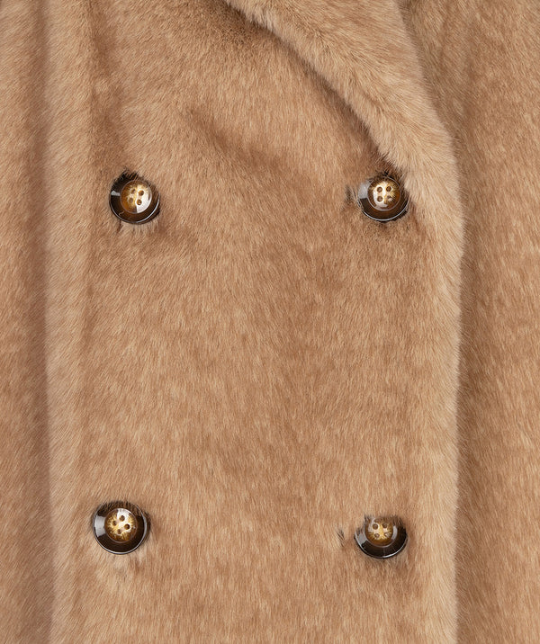 Esqualo Two Tone Faux Fur Coat