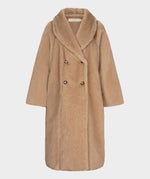 Esqualo Two Tone Faux Fur Coat