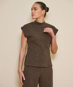 Esqualo Sleeveless Mock Neck Sweater