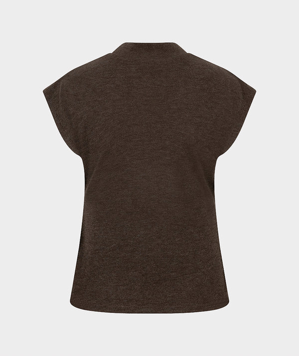 Esqualo Sleeveless Mock Neck Sweater